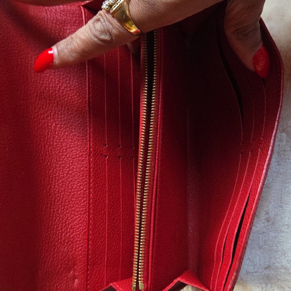 Louis Vuitton Empreinte Red Leather Wallet - Picture 8 of 9